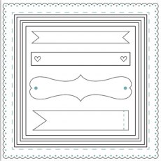 Julie Hickey Designs Layers, Frames & Banners Die Set - Square