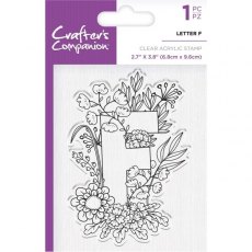 Crafters Companion Clear Acrylic Stamps - Letter F - 4 for £9.79