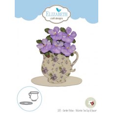 Elizabeth Craft Designs - Garden Notes - Victorian Tea Cup & Saucer 1375