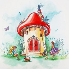 Willowby Woods Toadstool Towers A6 Pre Cut Rubber Stamp
