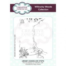 Willowby Woods Dandelion Steps A6 Pre Cut Rubber Stamp