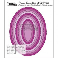 Crealies Crea-Nest-Lies XXL Dies No. 94, Ovals With Rough Edges CLNestXXL94