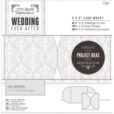 Papermania Wedding Ever After 6x6 Inch Card Wraps Damask