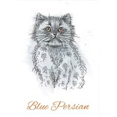Hunkydory It's A Cat's Life Clear Stamp - Blue Persian