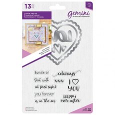 Gemini Shaker Card Stamp & Die - Love Always
