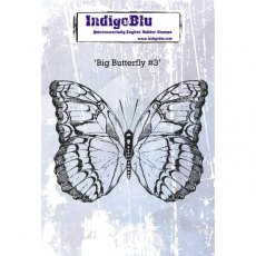 Indigoblu Big Butterfly #3 A6 Red Rubber Stamp