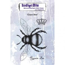 Indigoblu Giant Bee A6 Red Rubber Stamp