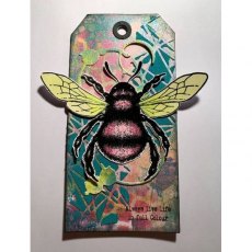 Indigoblu Giant Bee A6 Red Rubber Stamp