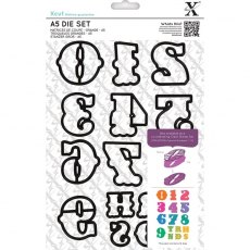 Xcut A5 Die Set Carnival Numbers 16 Pieces