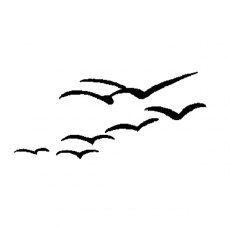 Peddlers Den Stamp â€“ Flock of Birds T2-040A