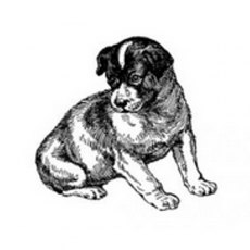 Peddlers Den Stamp â€“ Lone Puppy T4-110A