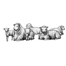 Peddlers Den Stamp â€“ Flock of Sheep P17-364D
