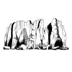 Peddlers Den Stamp â€“ Curtain Rocks M11-248F