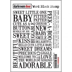 Darkroom Door Word Block Stamp - Baby