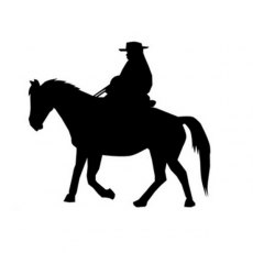 Peddlers Den Stamp â€“ Cowboy on Horseback T1-15A