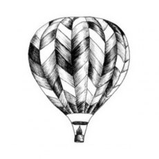 Peddlers Den Stamp â€“ Hot Air Balloon T6-143E