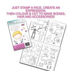 Polkadoodles - Creative Doodles Making Faces Stamp & Card Kit PD7913
