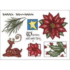 Creative Expressions A5 Rubber Stamp - Traditional Christmas Design 3