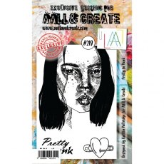 Aall & Create A6 Stamp #219 Pretty in Punk by Kaitlin Paltridge - CLEARANCE