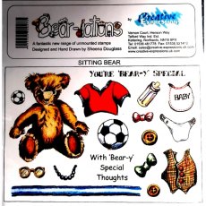 Creative Expressions A5 Rubber Stamp - Sitting Bear