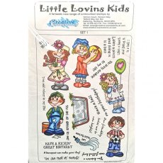 Creative Expressions A4 rubber Stamp - Little Lovins Kids Set 1