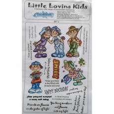 Creative Expressions A4 rubber Stamp - Little Lovins Kids Set 2