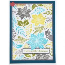 Woodware Clear Singles Stamp - Poinsettia Mix