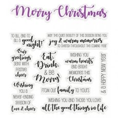 Crafters Companion Sentiment & Verses Clear Stamps - Merry Christmas