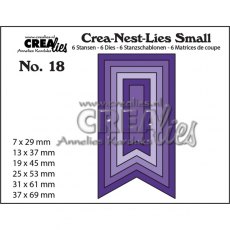 Crealies Crea-nest-Lies Small Fishtail Banner Smooth (6x) CNLS18