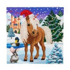 Craft 'Winter Horse' Crystal Card Kit CCK-XM37