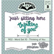 Karen Burniston Die Set - Word Set 10 Thinking Of You 1102