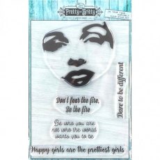 Pretty Gets Gritty - In Your Face Stamp - Daringly