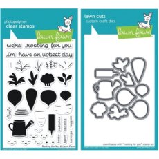 Lawn Fawn Rooting For You Craft Dies and Clear Stamps Set