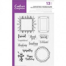 Crafter's Companion Clear Acrylic Stamps - Frame Sentiments