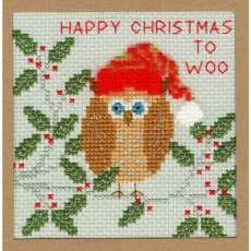 Bothy Threads Xmas Owl Christmas Card Counted Cross Stitch Kit