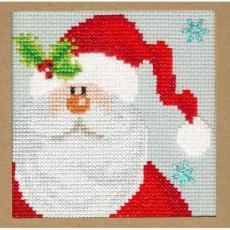 Bothy Threads Snowy Santa Christmas Card Counted Cross Stitch Kit