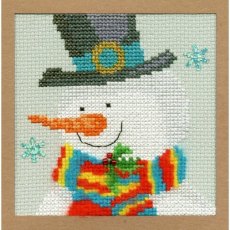 Bothy Threads Snowy Man Christmas Card Counted Cross Stitch Kit