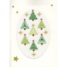 Bothy Threads Christmas Forest Christmas Card Counted Cross Stitch Kit