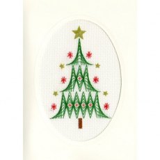 Bothy Threads Christmas Tree Christmas Card Counted Cross Stitch Kit