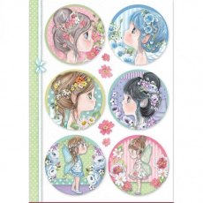 Stamperia A4 Rice Paper Packed Fairy Faces in Spheres DFSA4414 4 For £9.99