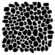 Indigoblu Stencil - Pebbles (6"x 6")