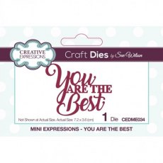 Sue Wilson Mini Expressions Collection Die - You Are The Best