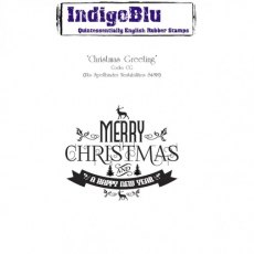 Indigoblu Christmas Greeting A6 Red Rubber Stamp CGPC