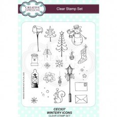 Willowby Woods Wintery Icons A5 Clear Stamp Set