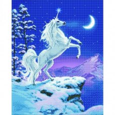 Craft Buddy "Moonlight Unicorn" Framed LED Crystal Art Kit - 40 x 50 (With Special Effects)