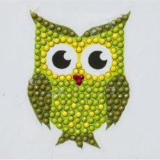 Craft Buddy Green Owl - "Spring" Crystal Art Motifs (With tools) 4 For £9.99