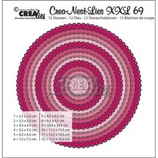 Crealies Crea-Nest-Lies XXL Dies No. 69, Circles With Open Scallop CLNestXXL69