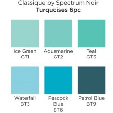 Spectrum Noir Classique (6PC) - Turquoises