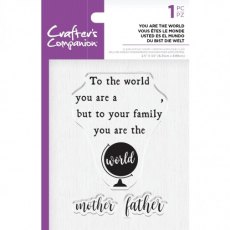 Crafters Companion Clear Acrylic Stamps - You are the World €“ 4 for £8.99