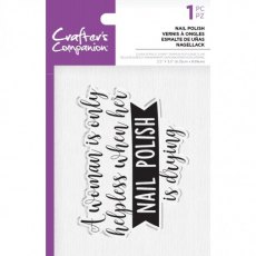Crafters Companion Clear Acrylic Stamps - Nail Polish - 4 for £8.99